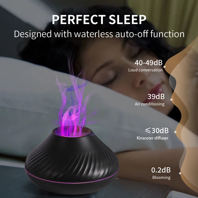 Volcanic  Portable Air Humidifier Flame Night Light