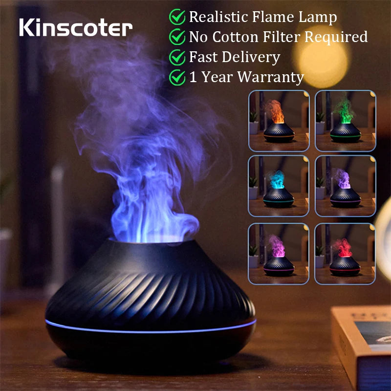 Volcanic  Portable Air Humidifier Flame Night Light