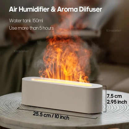 RGB Flame Aroma Diffuser Humidifier